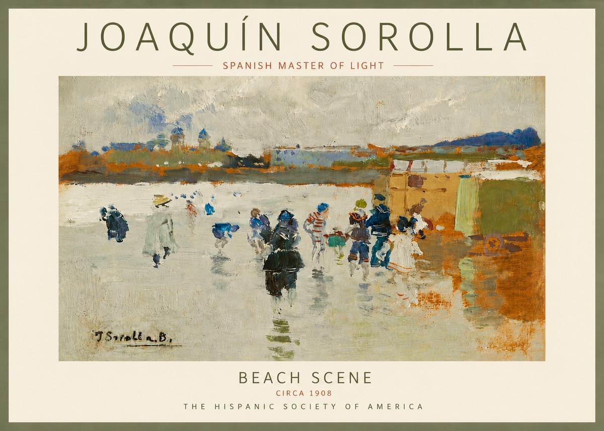 Sorolla Beach Scene No6 - Affiche