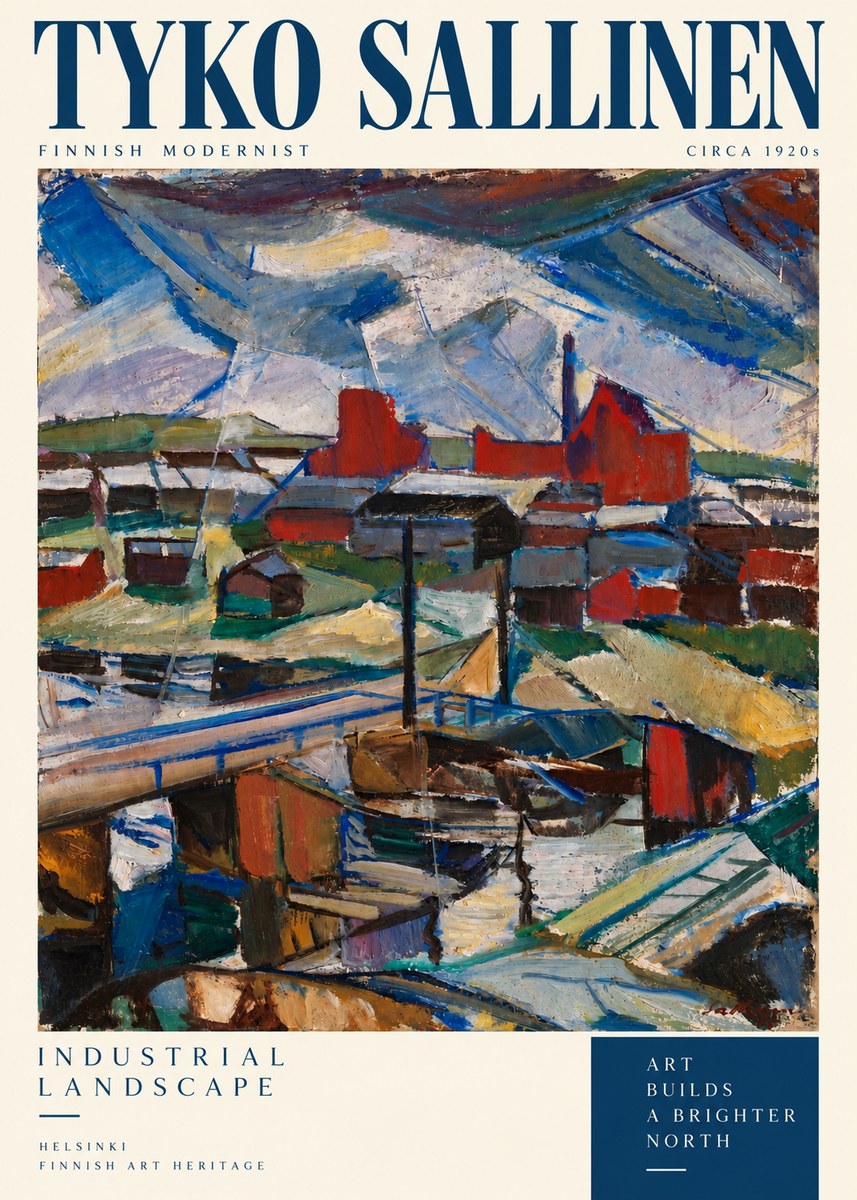 Tyko Sallinen Industrial Landscape No4 - Affiche