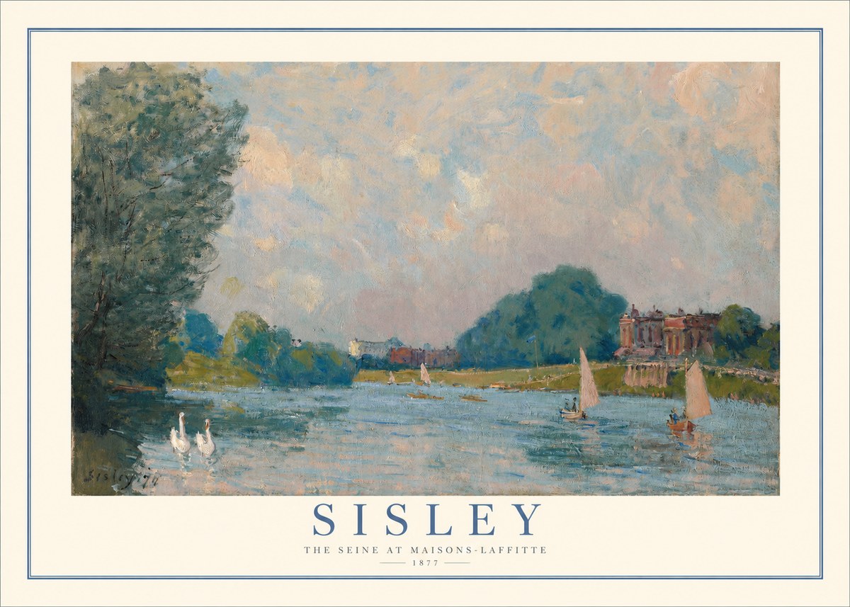 Sisley The River – Afternoon, 1877 No2 - Affiche