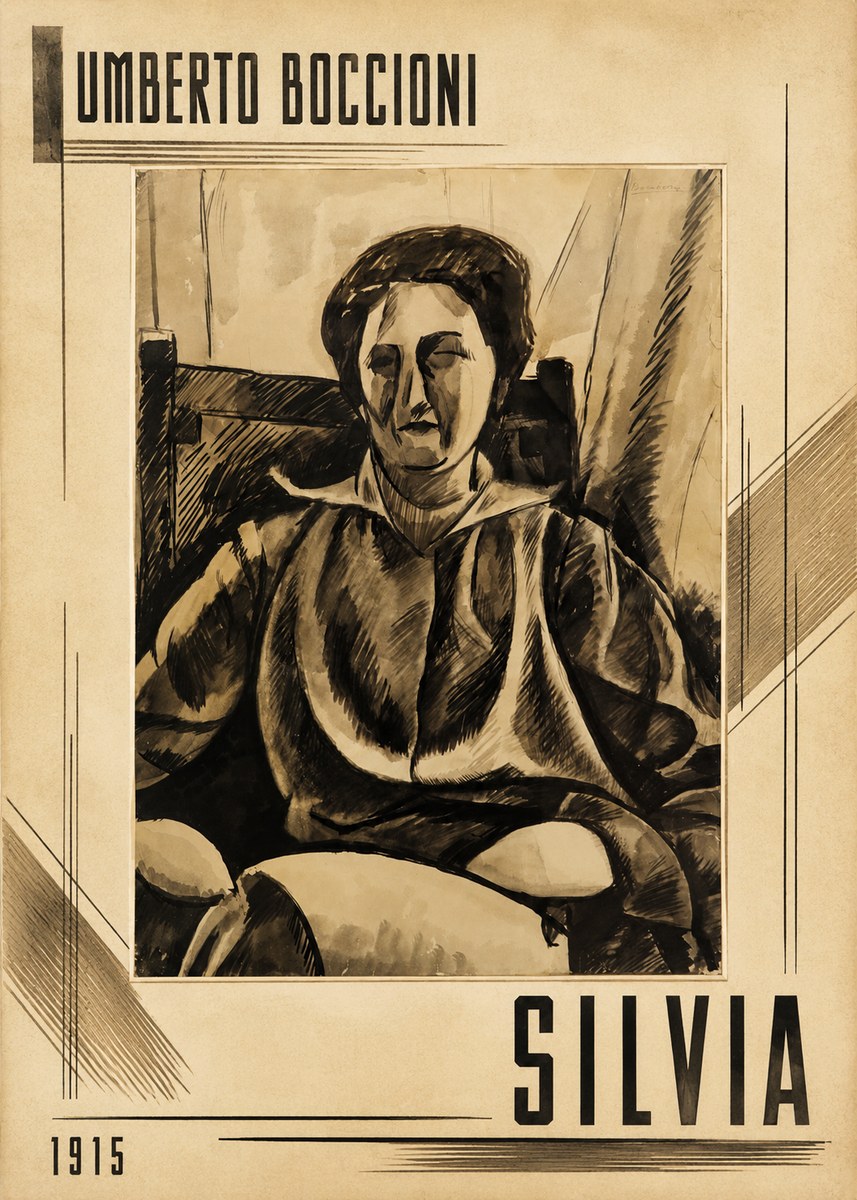 Umberto Boccioni Silvia No1 - Affiche