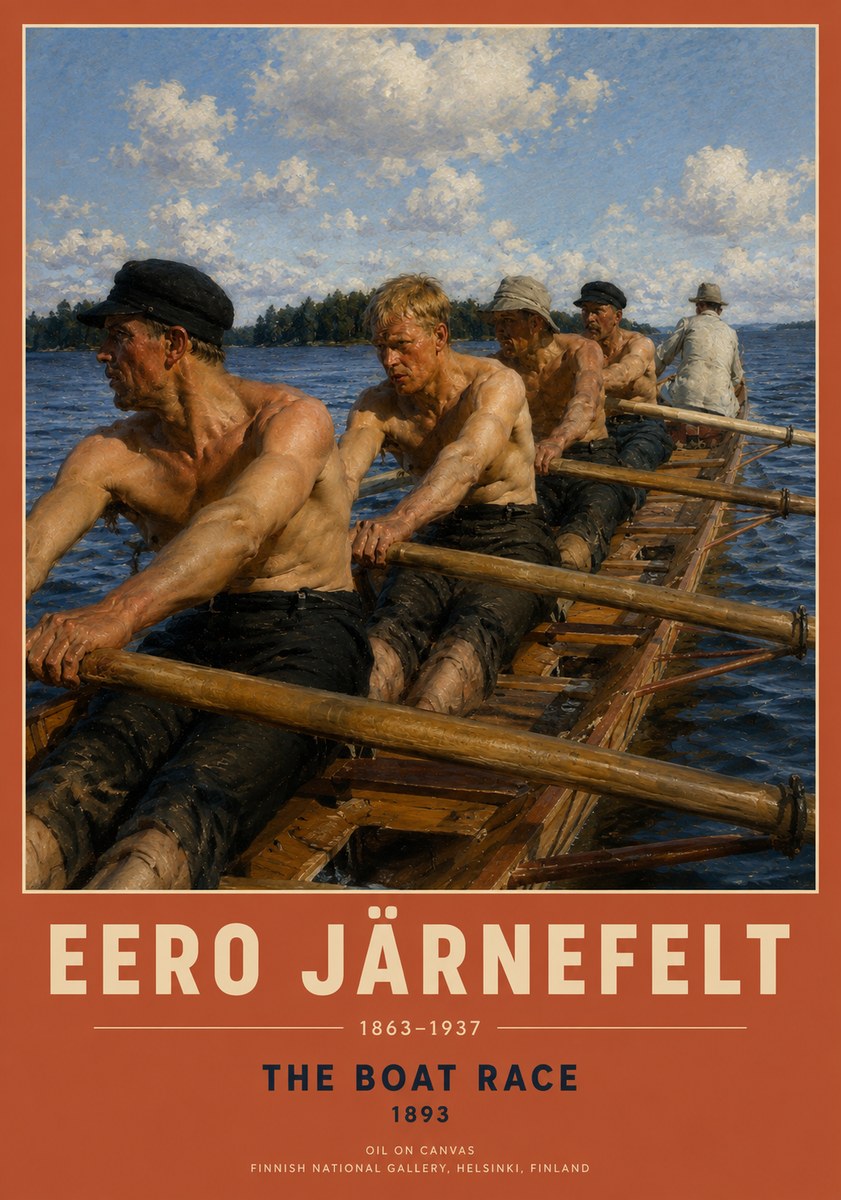Eero Järnefelt The Boat Race No2 - Affiche