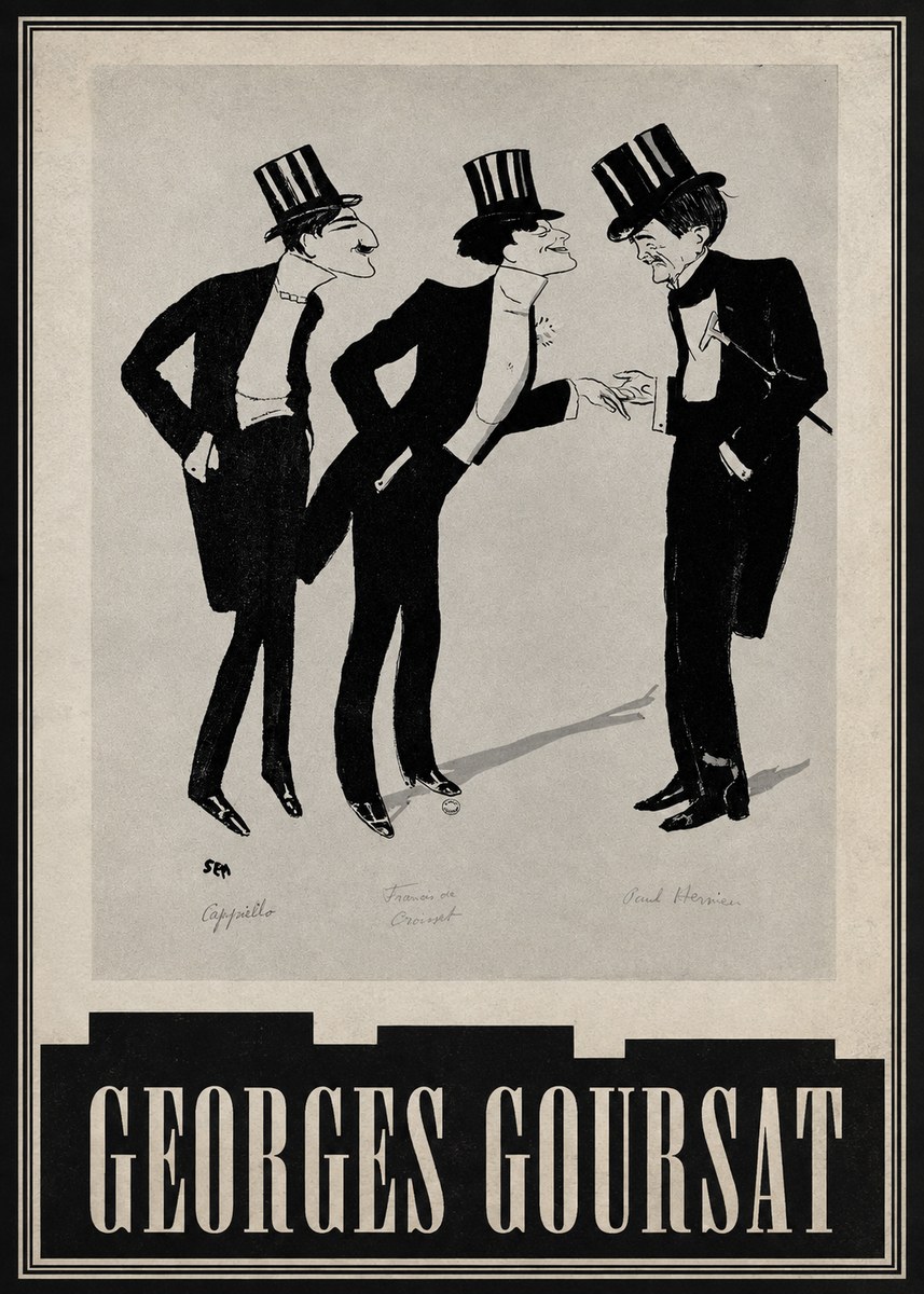 Georges Goursat Capiello, Francis De Croisset, Paul Hervieu No5 - Affiche