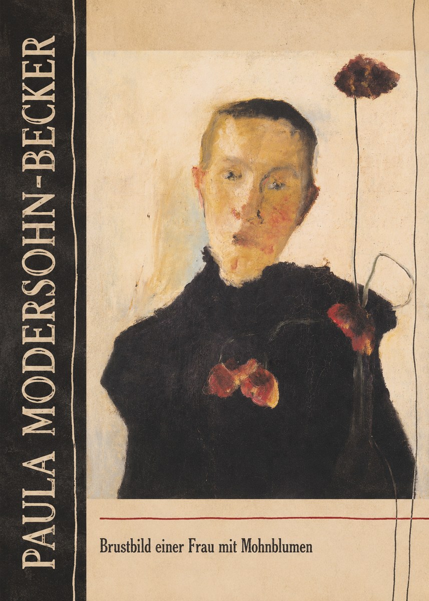 Paula Modersohn-Becker Brustbild Einer Frau Mit Mohnblumen No2 - Affiche