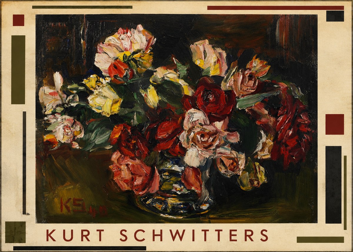 Kurt Schwitters Flower Still Life No1 - Affiche