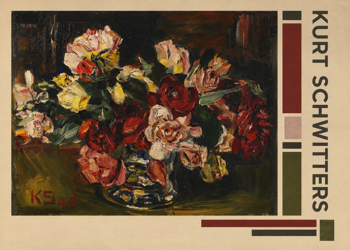 Kurt Schwitters Flower Still Life No2 - Affiche
