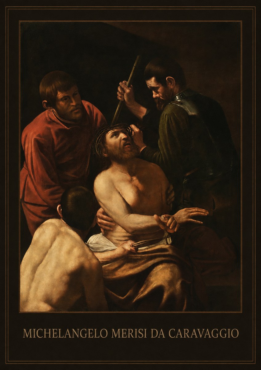 Michelangelo Merisi da Caravaggio Christ Crowned with Thorns No4 - Affiche