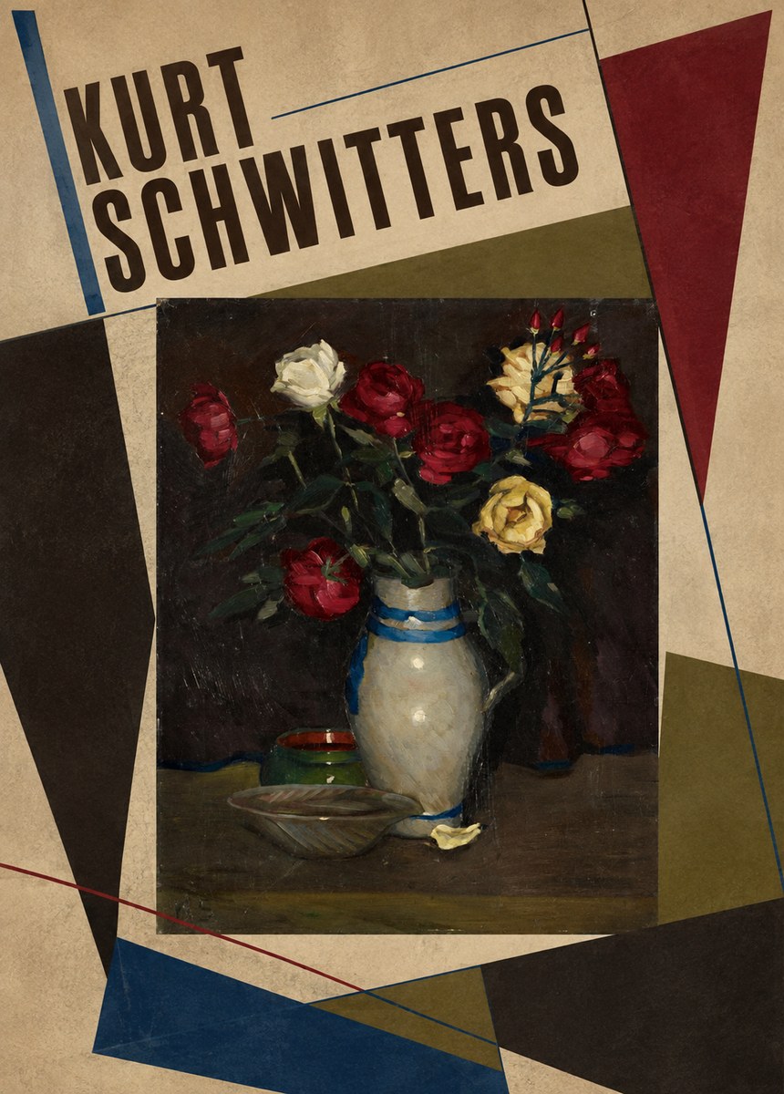 Kurt Schwitters Still Life with Roses No3 - Affiche