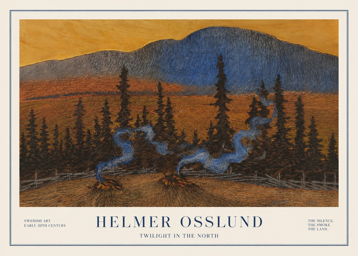 Helmer Osslund Twilight in the North No1 - Affiche