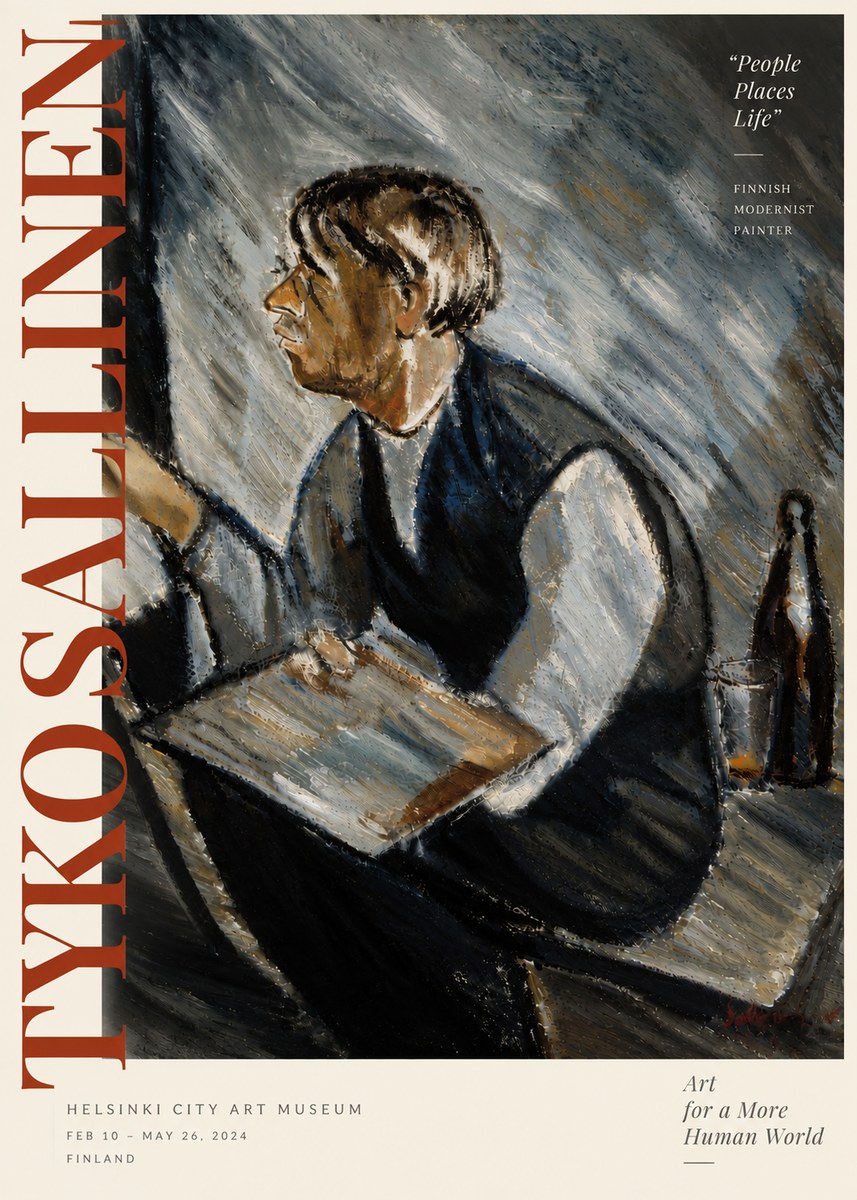 Tyko Sallinen The Artist at Work No6 - Affiche