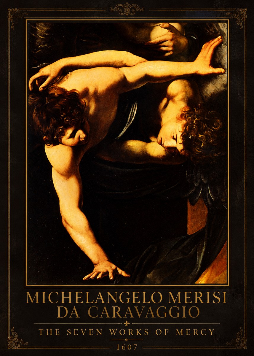 Michelangelo Merisi da Caravaggio The Seven Works of Mercy V No1 - Affiche