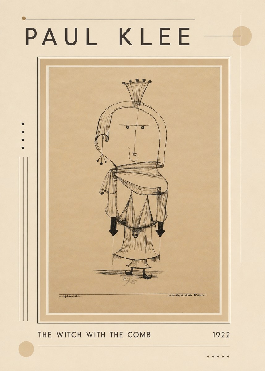 Paul Klee The Witch with the Comb No1 - Affiche