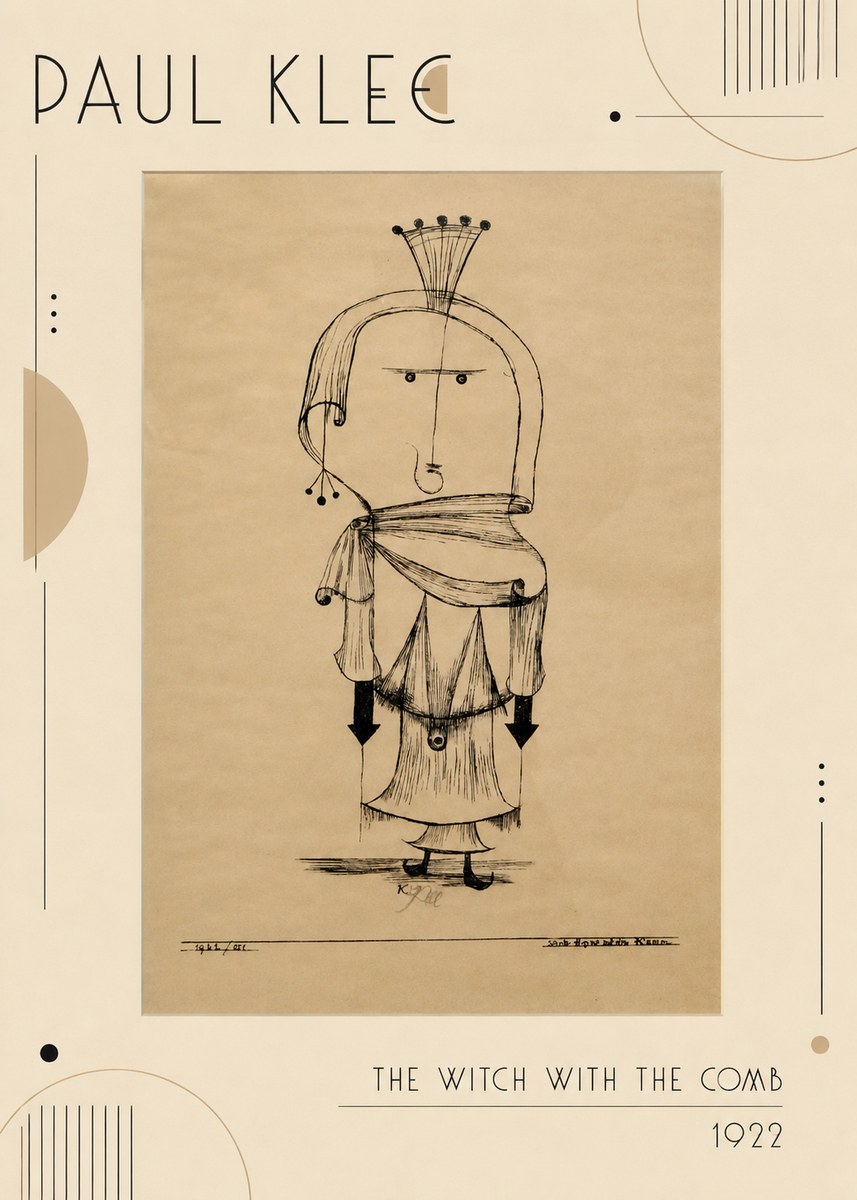 Paul Klee The Witch with the Comb No2 - Affiche