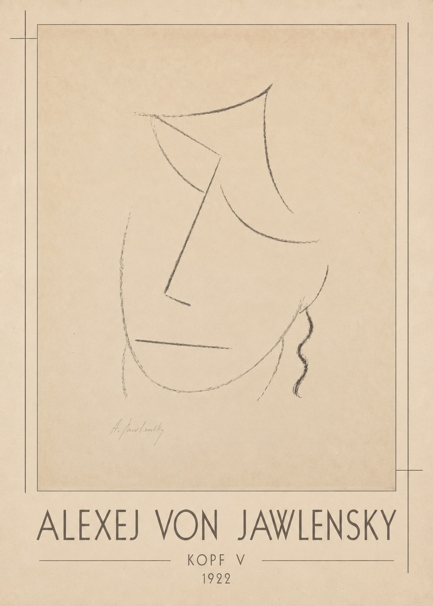 Alexej von Jawlensky Kopf V No1 - Affiche