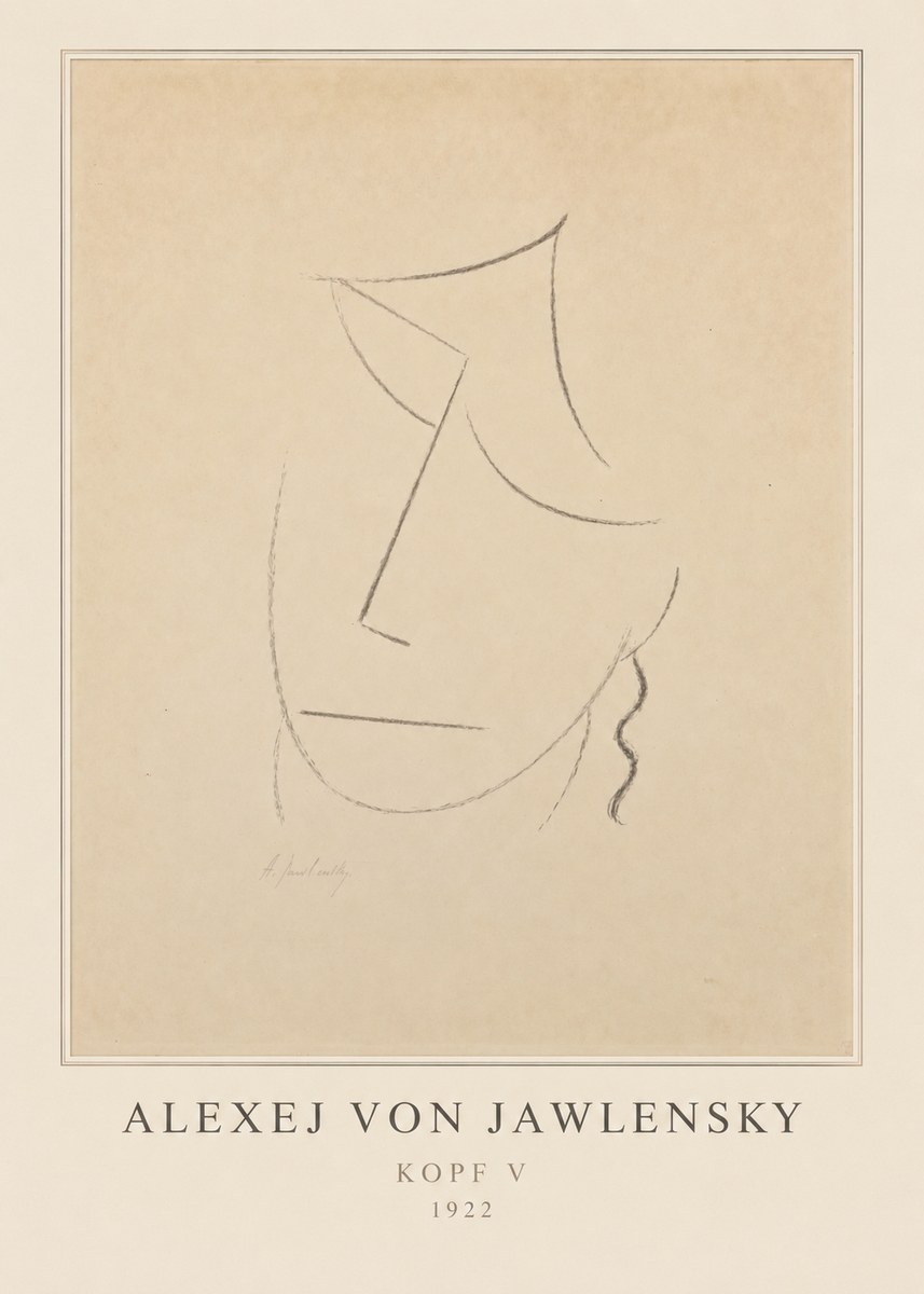Alexej von Jawlensky Kopf V No3 - Affiche