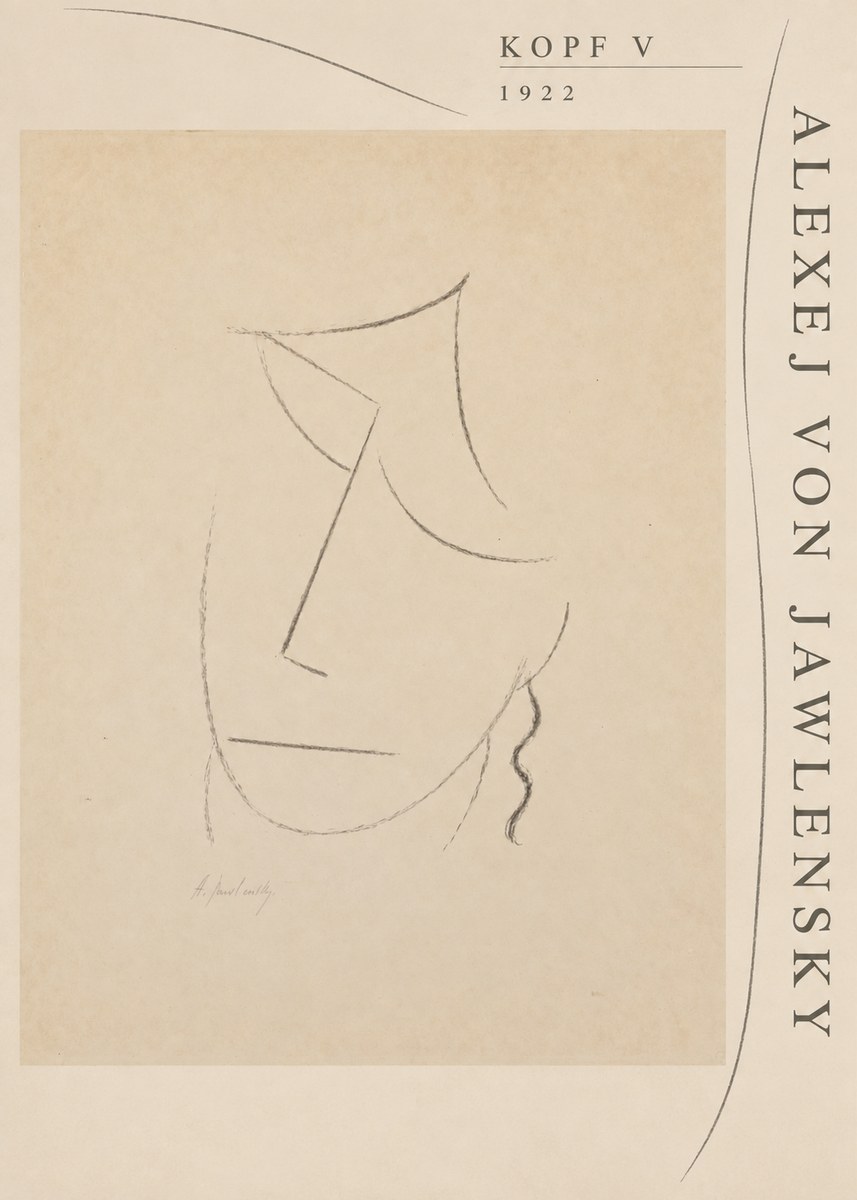 Alexej von Jawlensky Kopf V No5 - Affiche