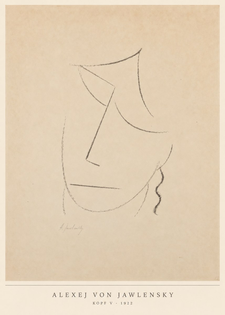 Alexej von Jawlensky Kopf V No6 - Affiche