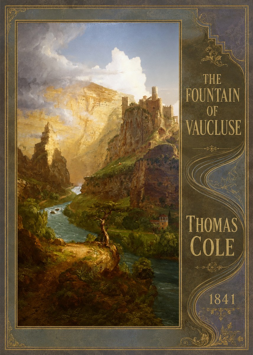 Thomas Cole The Fountain of Vaucluse I No5 - Affiche