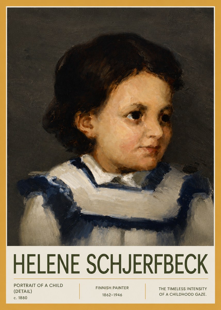 Helene Schjerfbeck Portrait of a Child (Detail) No4 - Affiche
