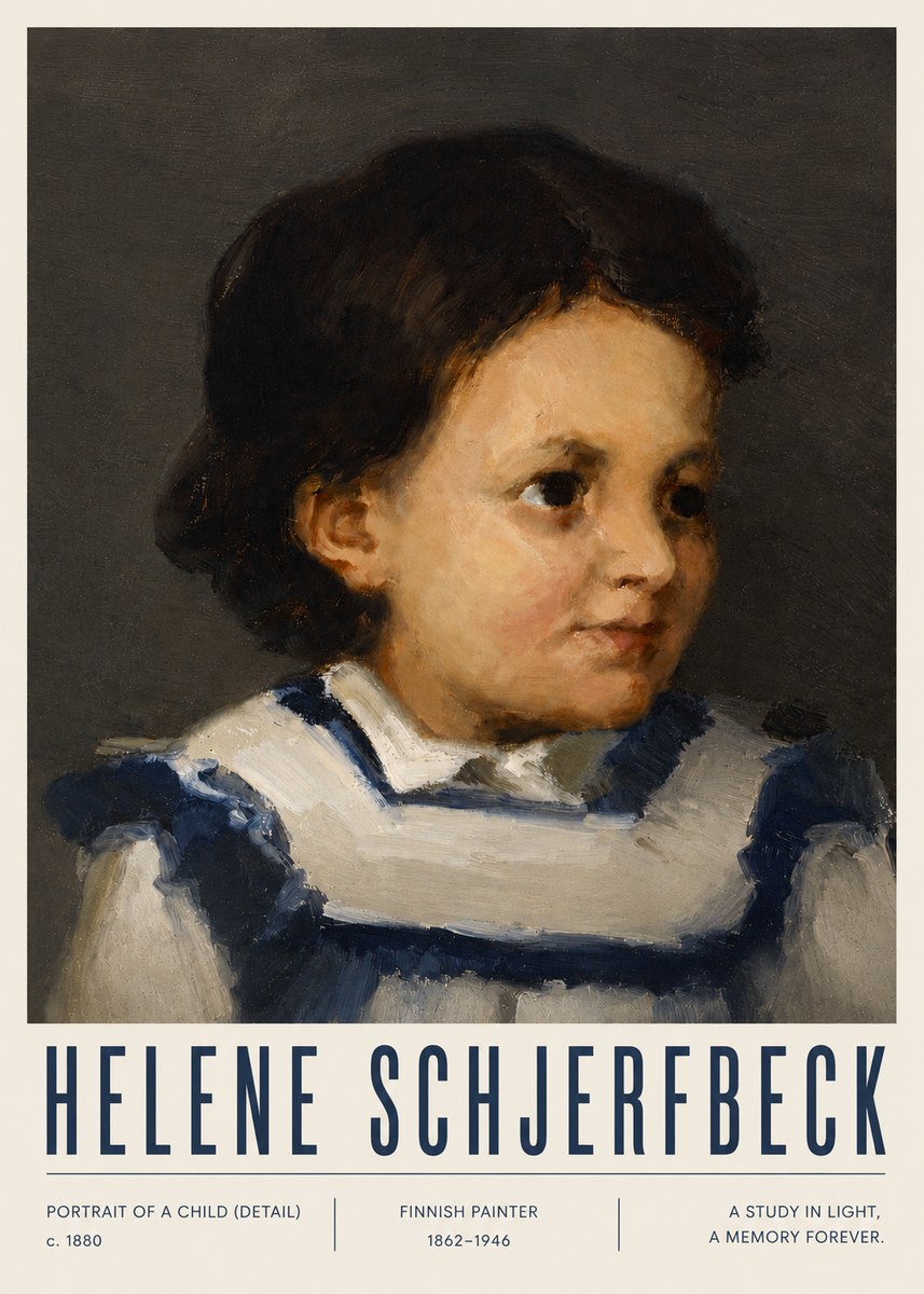 Helene Schjerfbeck Portrait of a Child (Detail) No5 - Affiche
