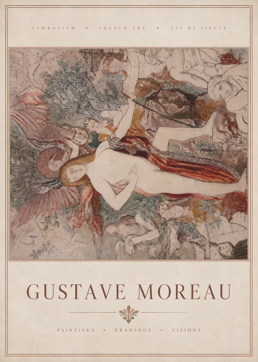 Gustave Moreau The Hymn to Beauty No3 - Affiche