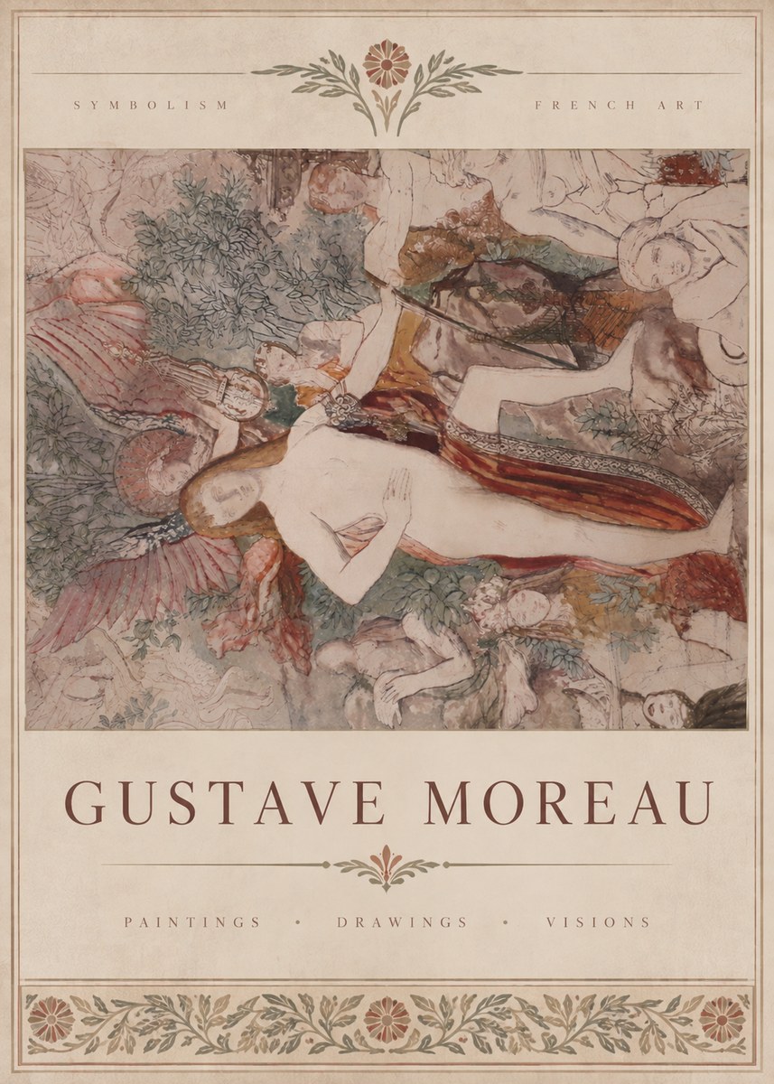 Gustave Moreau The Hymn to Beauty No5 - Affiche