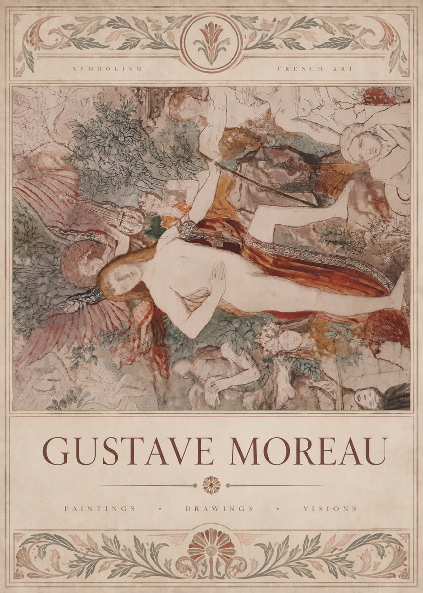 Gustave Moreau The Hymn to Beauty No6 - Affiche