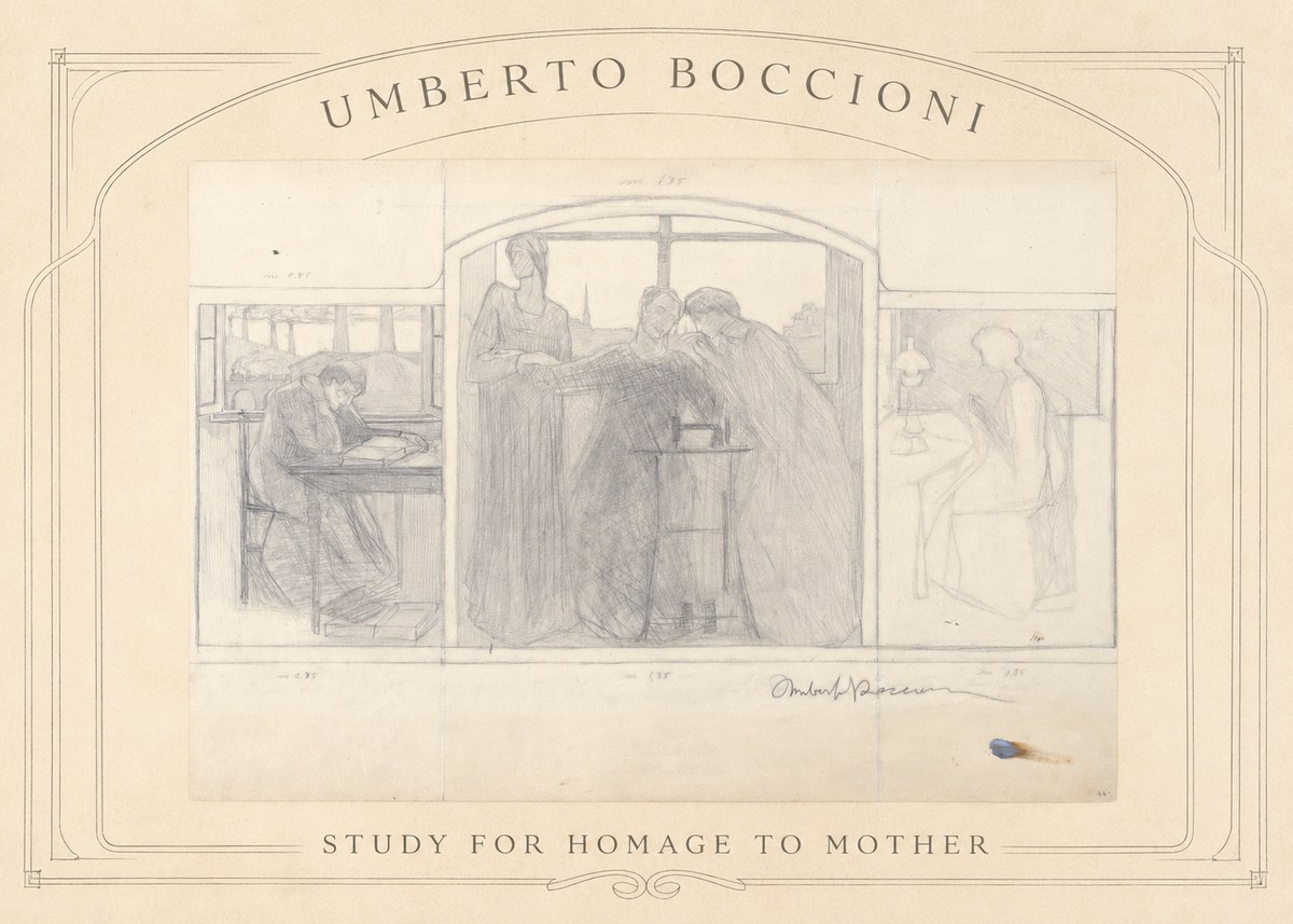 Umberto Boccioni Study for Homage to Mother No3 - Affiche