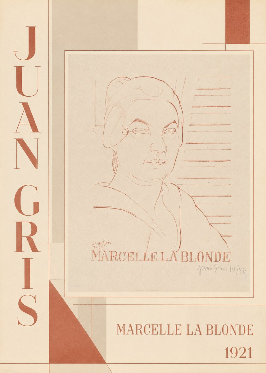 Juan Gris Marcelle La Blonde No2 - Affiche