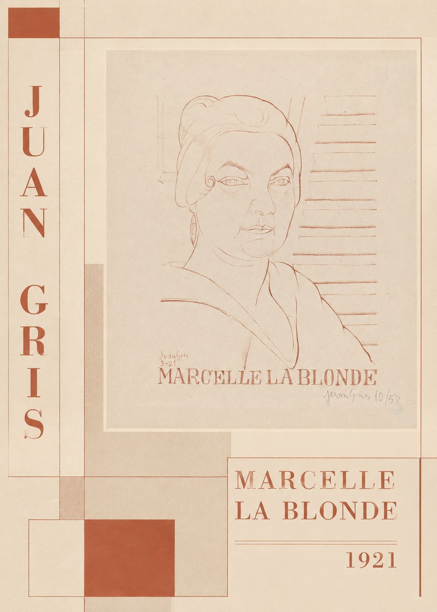 Juan Gris Marcelle La Blonde No3 - Affiche