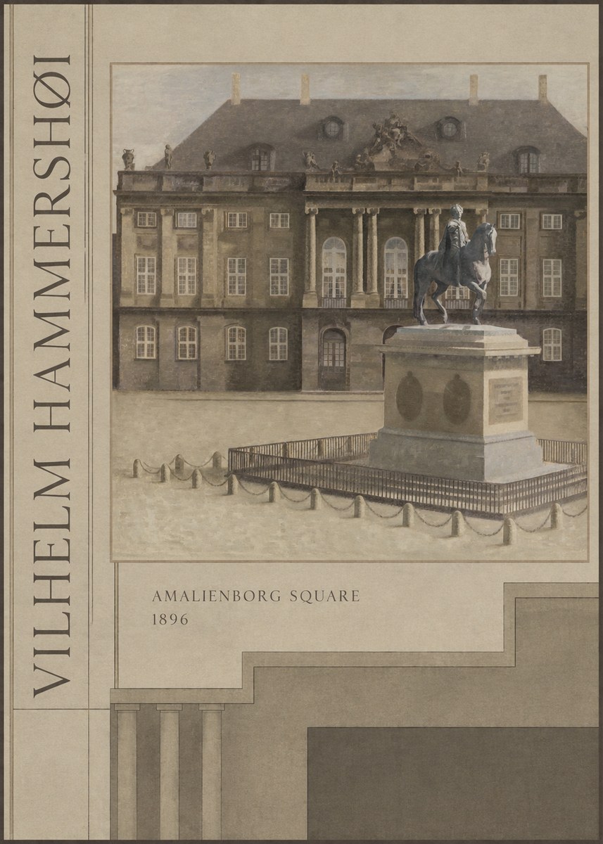 Vilhelm Hammershøi Amalienborg Square I No2 - Affiche