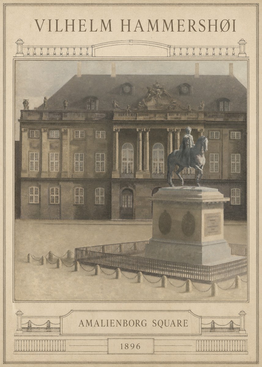 Vilhelm Hammershøi Amalienborg Square I No6 - Affiche