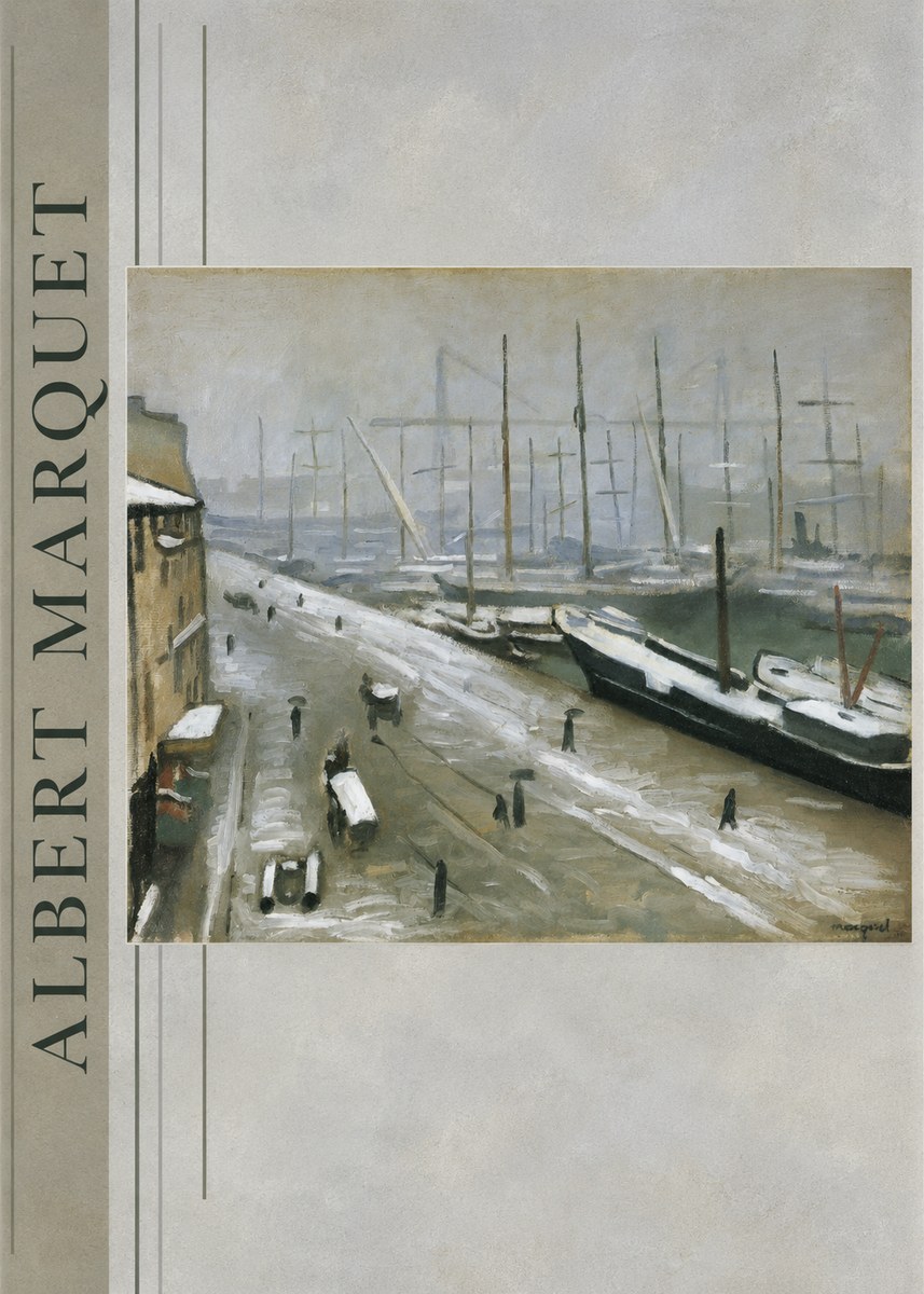 Albert Marquet Le Havre, Le Bassin Sous La Neige No2 - Affiche