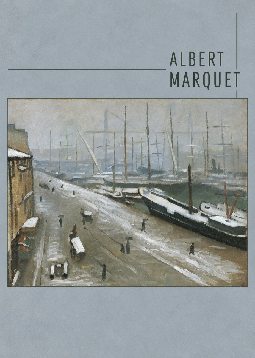 Albert Marquet Le Havre, Le Bassin Sous La Neige No4 - Affiche