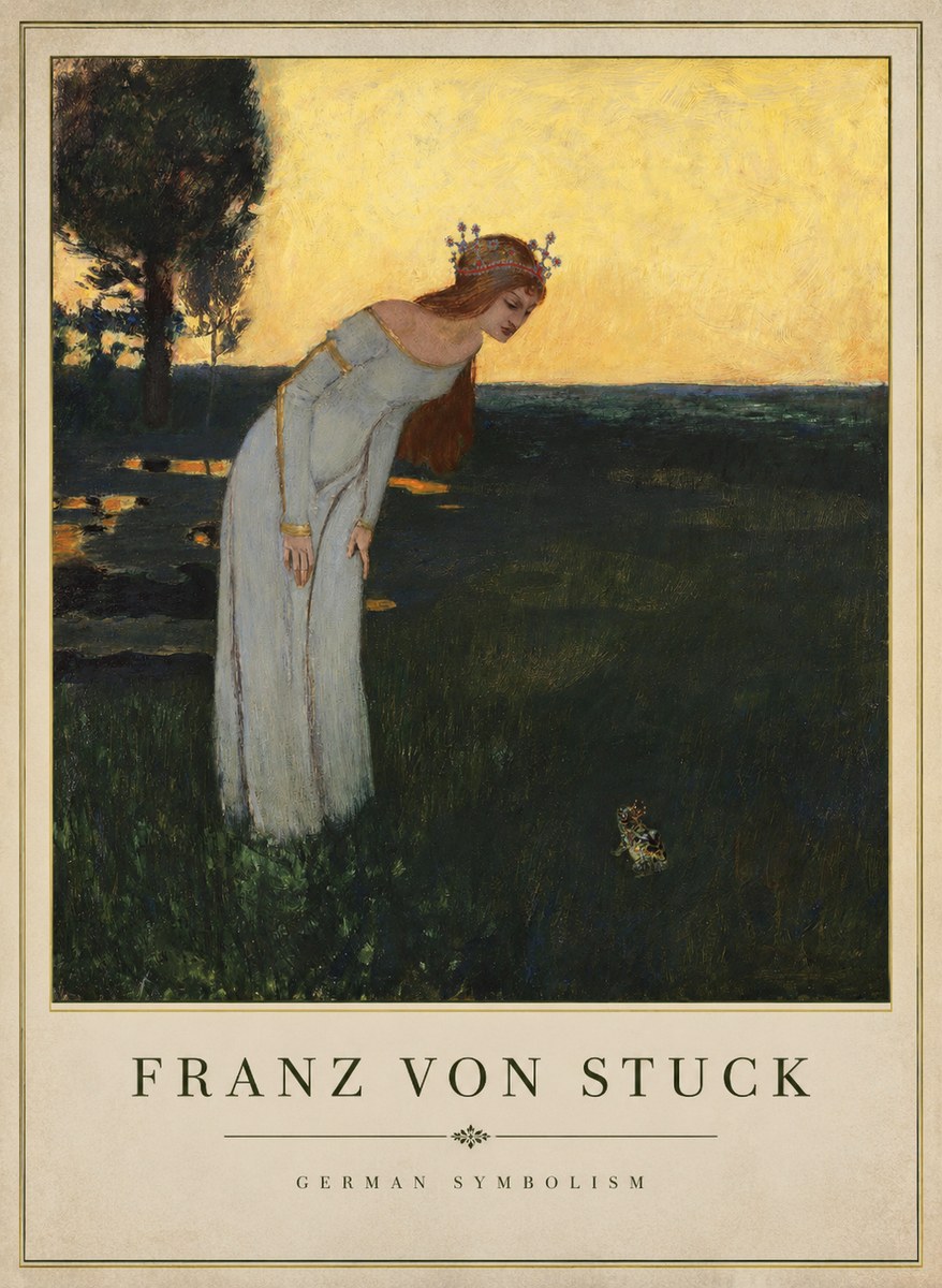 Franz von Stuck Princess and Frog No1 - Affiche
