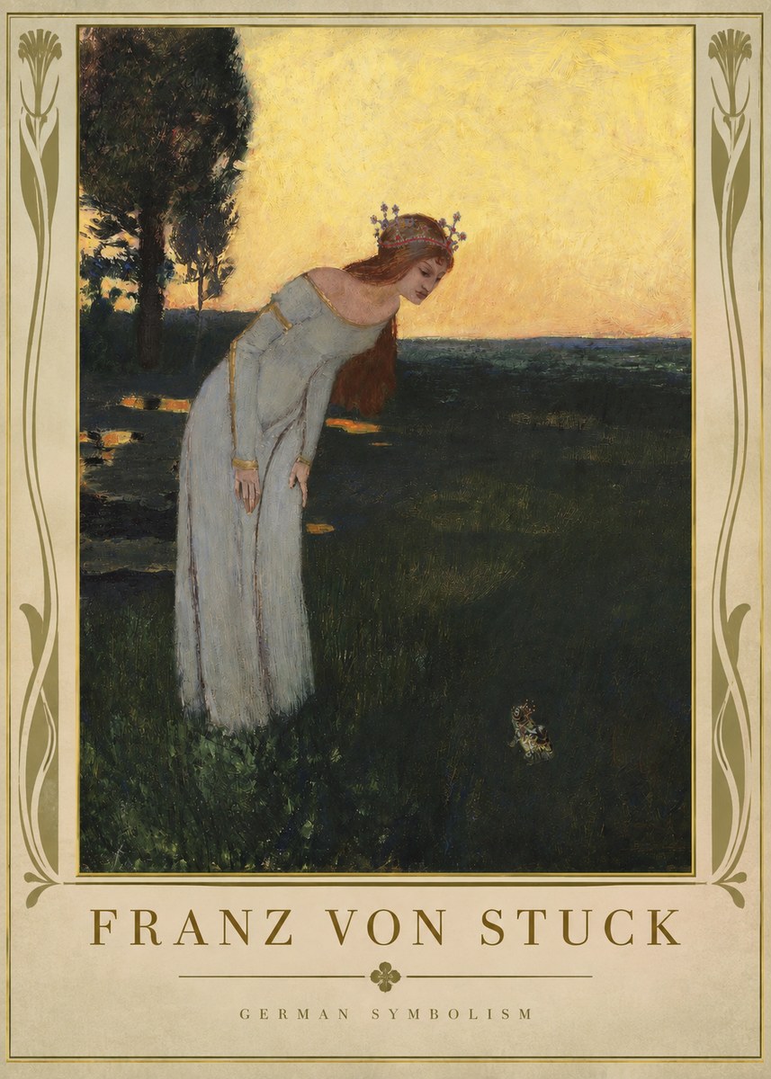 Franz von Stuck Princess and Frog No2 - Affiche