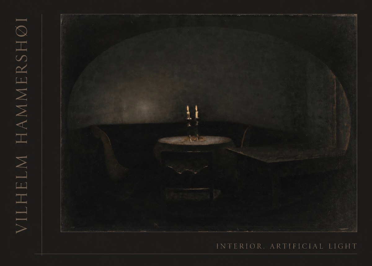 Vilhelm Hammershøi Interior. Artificial Light No2 - Affiche