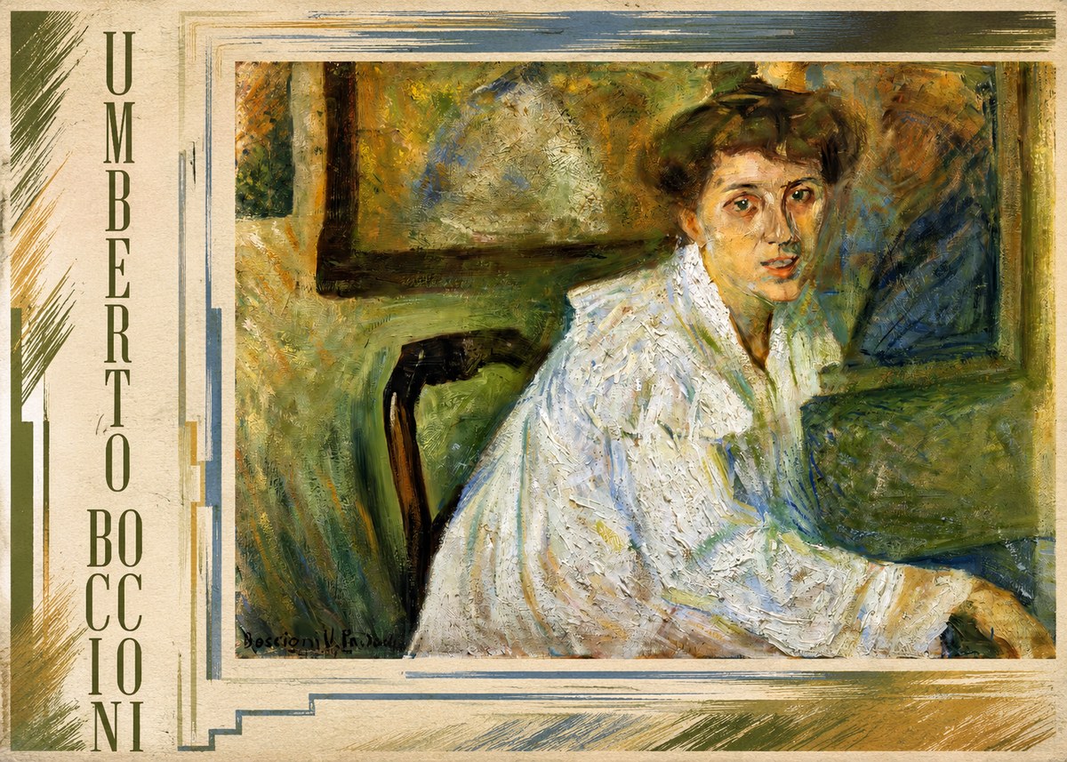 Umberto Boccioni Portrait of the Artist's Mother No4 - Affiche