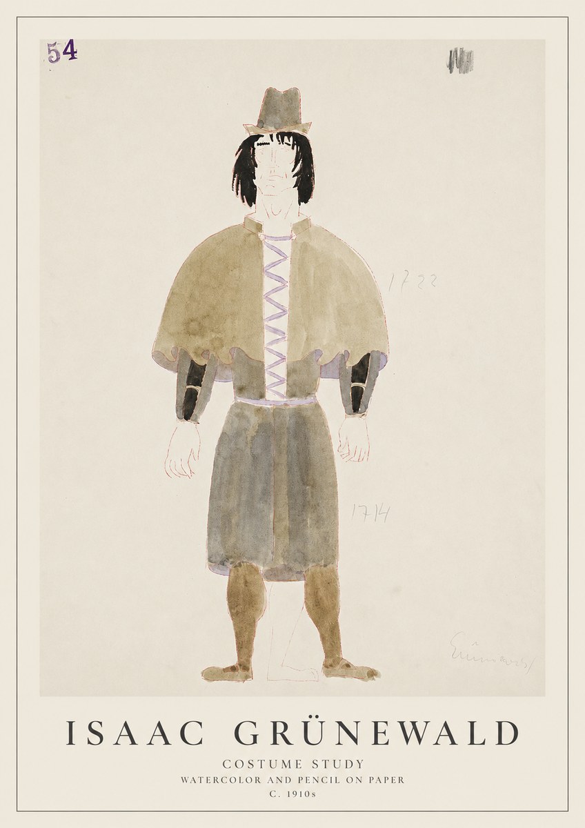 Isaac Grünewald Costume Study V No1 - Affiche