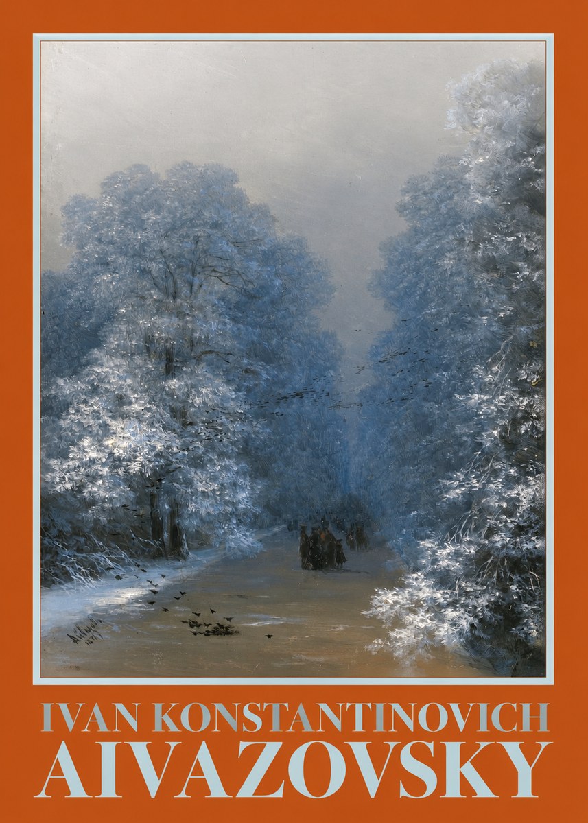 Ivan Konstantinovich Aivazovsky Winter Forest No3 - Affiche