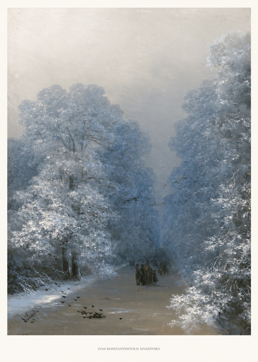 Ivan Konstantinovich Aivazovsky Winter Forest No5 - Affiche