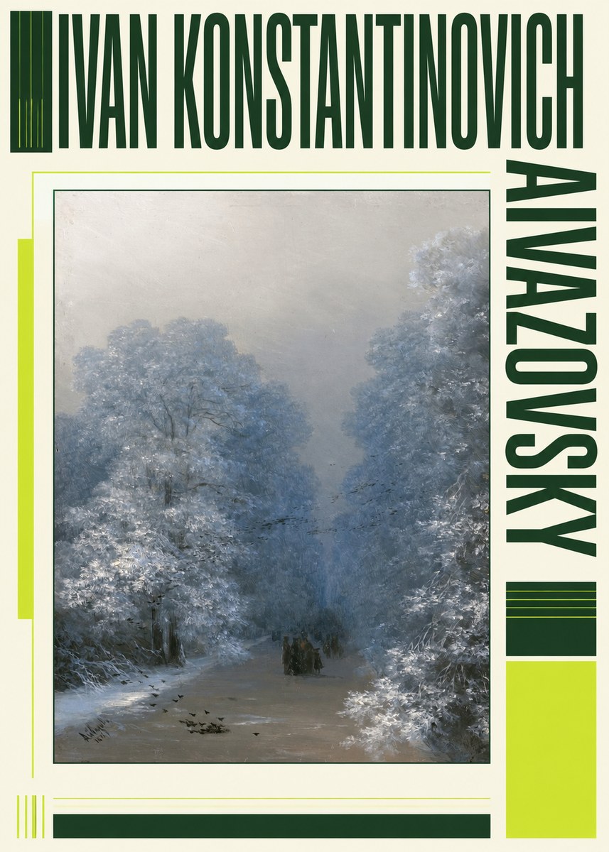 Ivan Konstantinovich Aivazovsky Winter Forest No6 - Affiche