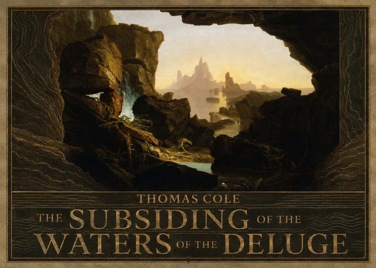 Thomas Cole The Subsiding of the Waters of the Deluge I No5 - Affiche