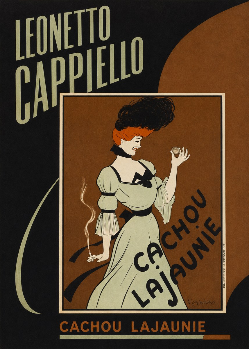 Leonetto Cappiello Cachou Lajaunie No4 - Affiche
