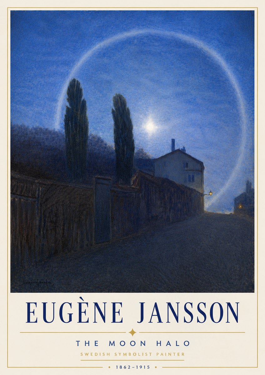 Eugène Jansson The Moon Halo No5 - Affiche