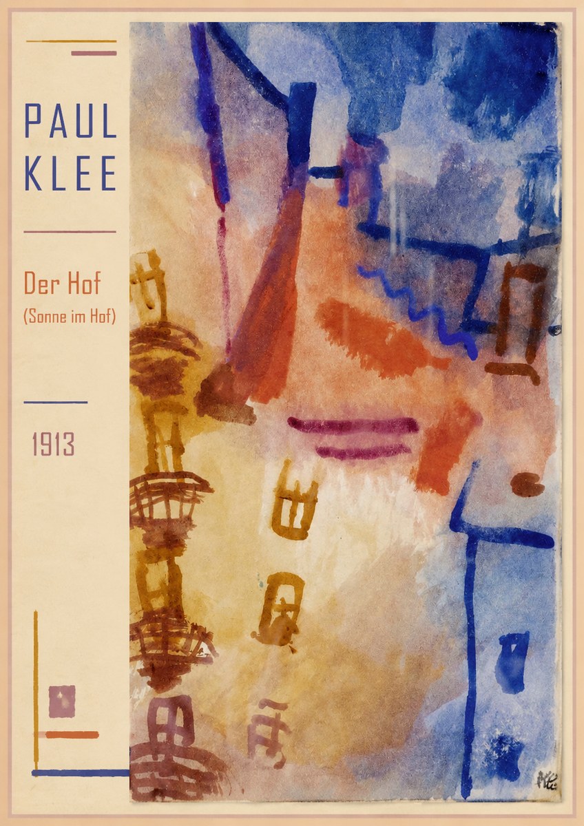 Paul Klee Der Hof (Sonne Im Hof) No1 - Affiche