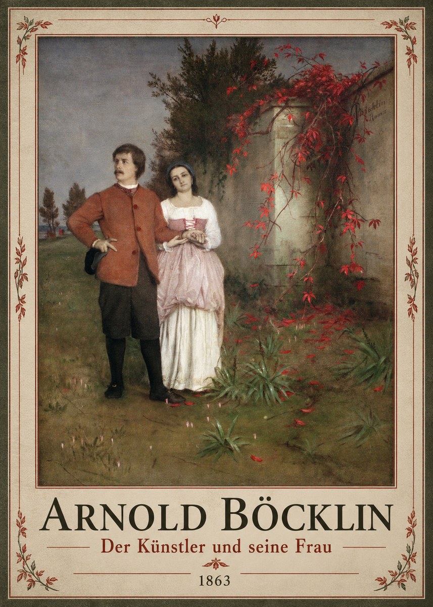 Arnold Böcklin Der Künstler Und Seine Frau No1 - Affiche