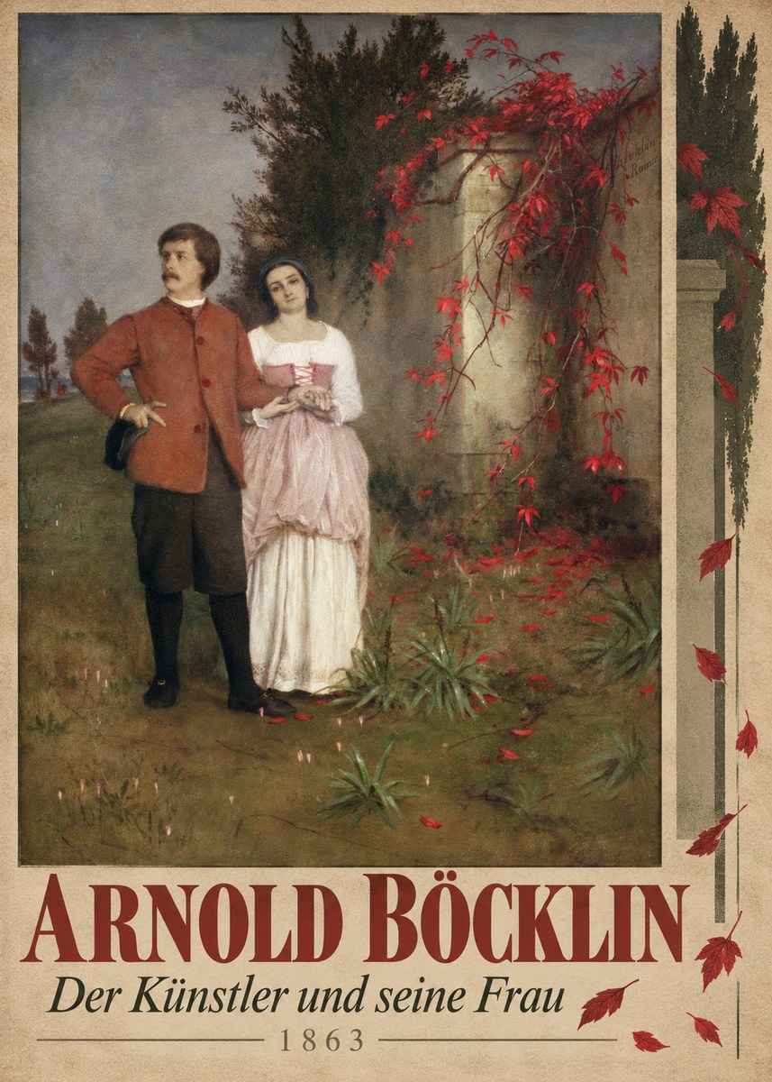 Arnold Böcklin Der Künstler Und Seine Frau No4 - Affiche