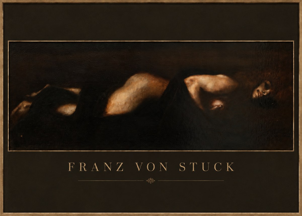 Franz von Stuck Der Schlaf No4 - Affiche