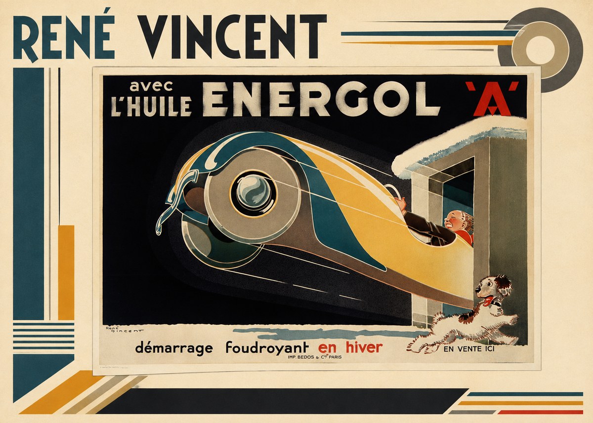 René Vincent Energol 'A' No3 - Affiche