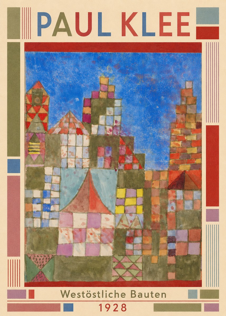 Paul Klee Westöstliche Bauten No1 - Affiche